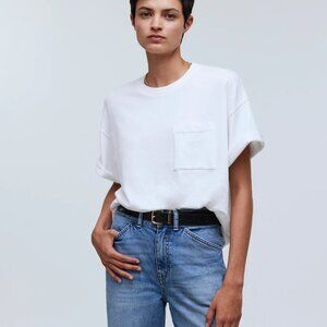 Madewell — Garment-Dyed Oversized Pocket Tee — Size XL